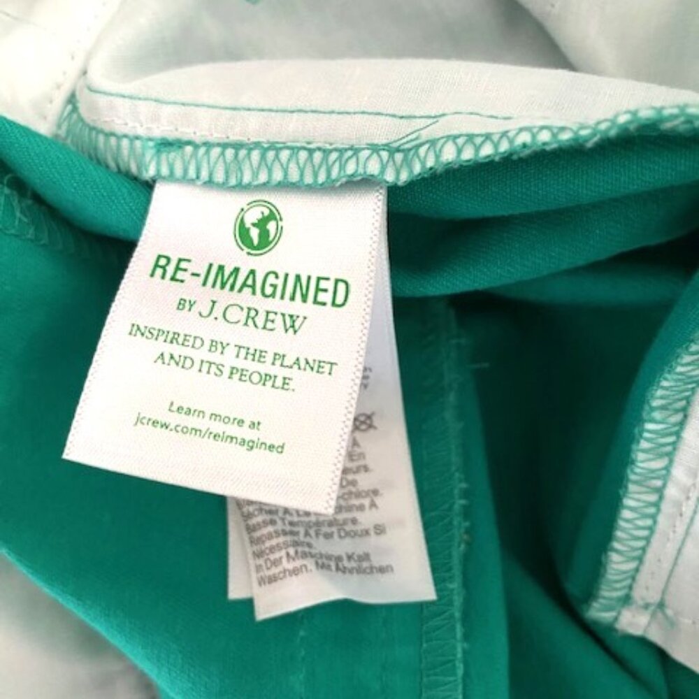 J. Crew Teal Scallop Hem Shorts - Picture 2 of 10